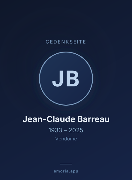 Gedenkportrait von Jean-Claude Barreau