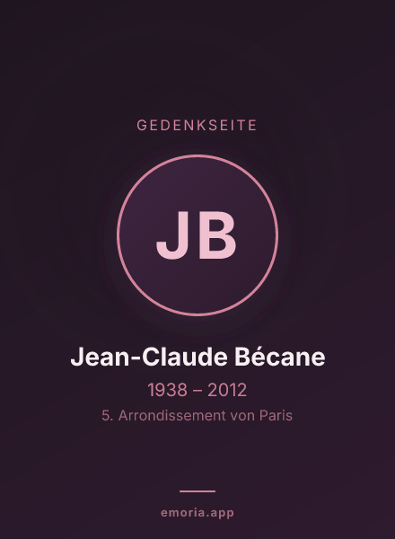 Gedenkportrait von Jean-Claude Bécane