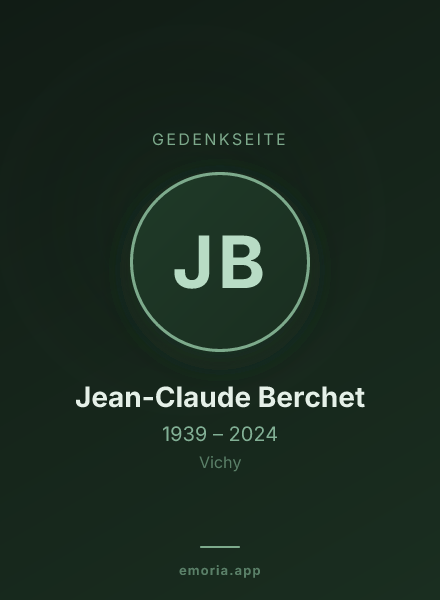 Gedenkportrait von Jean-Claude Berchet