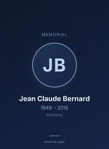 Memorial portrait of Jean Claude Bernard