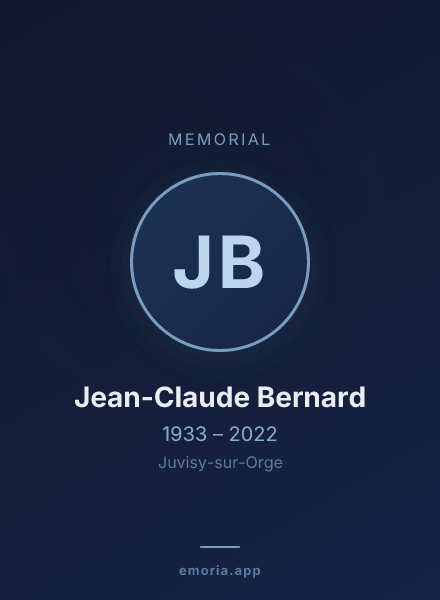 Memorial portrait of Jean-Claude Bernard