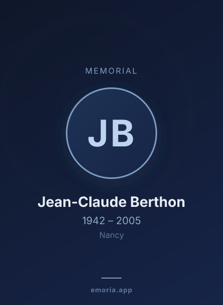 Memorial portrait of Jean-Claude Berthon