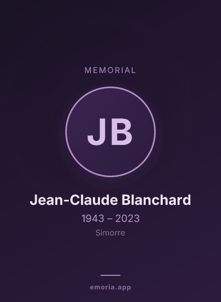 Memorial portrait of Jean-Claude Blanchard