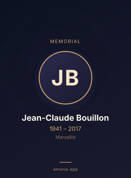 Memorial portrait of Jean-Claude Bouillon