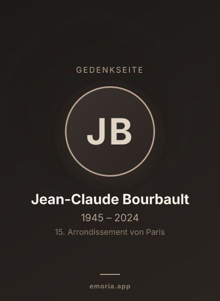 Gedenkportrait von Jean-Claude Bourbault