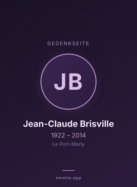 Gedenkportrait von Jean-Claude Brisville