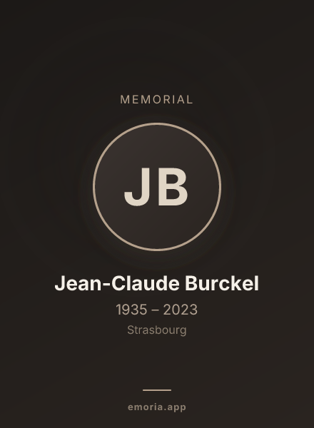 Memorial portrait of Jean-Claude Burckel