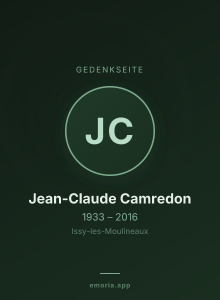 Gedenkportrait von Jean-Claude Camredon