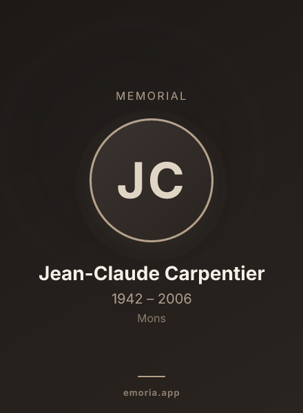 Memorial portrait of Jean-Claude Carpentier