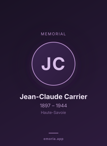 Memorial portrait of Jean-Claude Carrier