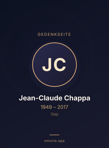 Gedenkportrait von Jean-Claude Chappa