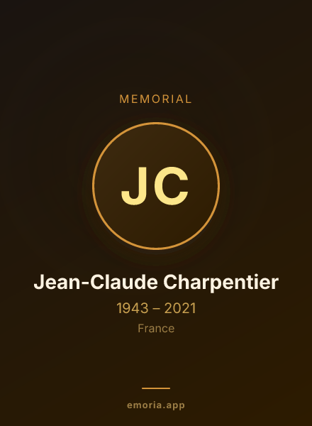 Memorial portrait of Jean-Claude Charpentier