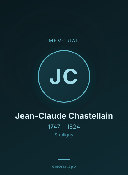 Memorial portrait of Jean-Claude Chastellain