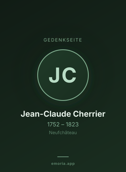 Gedenkportrait von Jean-Claude Cherrier