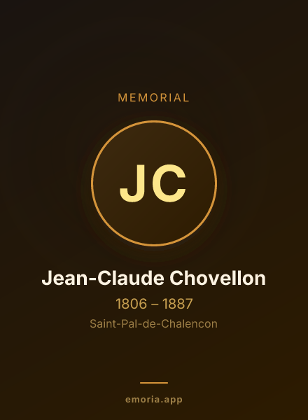 Memorial portrait of Jean-Claude Chovellon