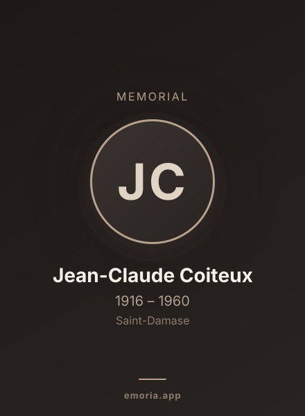 Memorial portrait of Jean-Claude Coiteux