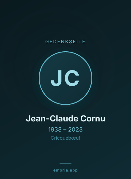 Gedenkportrait von Jean-Claude Cornu