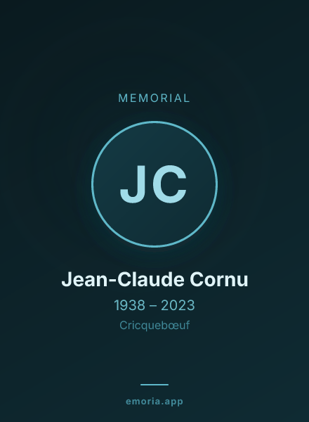 Memorial portrait of Jean-Claude Cornu