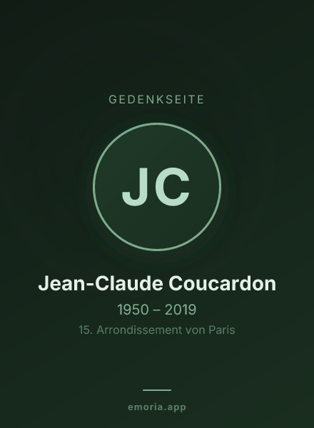 Gedenkportrait von Jean-Claude Coucardon