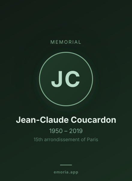 Memorial portrait of Jean-Claude Coucardon