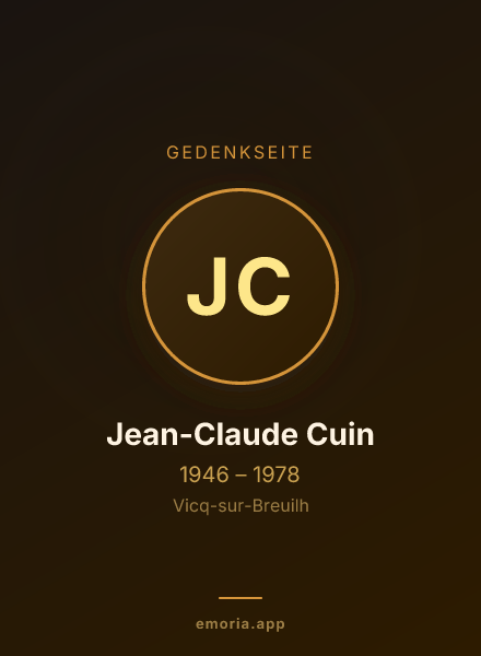 Gedenkportrait von Jean-Claude Cuin