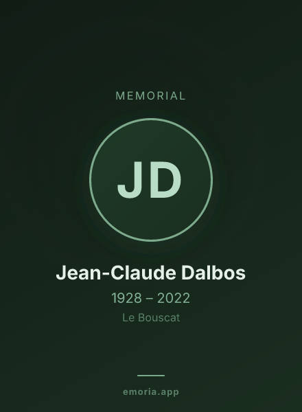 Memorial portrait of Jean-Claude Dalbos
