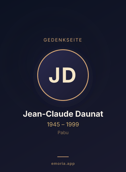 Gedenkportrait von Jean-Claude Daunat