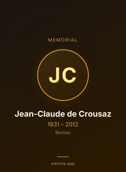 Memorial portrait of Jean-Claude de Crousaz