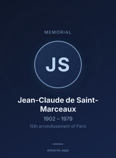 Memorial portrait of Jean-Claude de Saint-Marceaux