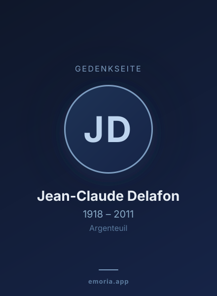 Gedenkportrait von Jean-Claude Delafon