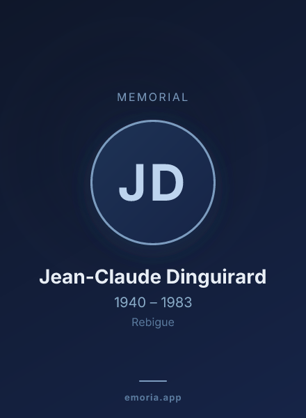 Memorial portrait of Jean-Claude Dinguirard