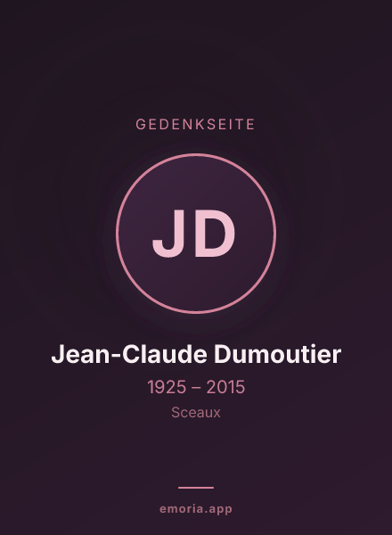 Gedenkportrait von Jean-Claude Dumoutier