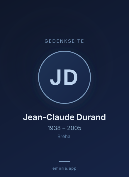Gedenkportrait von Jean-Claude Durand