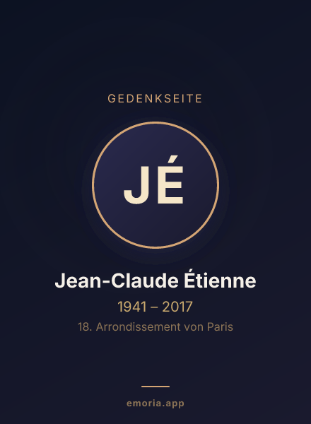 Gedenkportrait von Jean-Claude Étienne