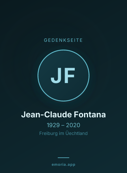 Gedenkportrait von Jean-Claude Fontana