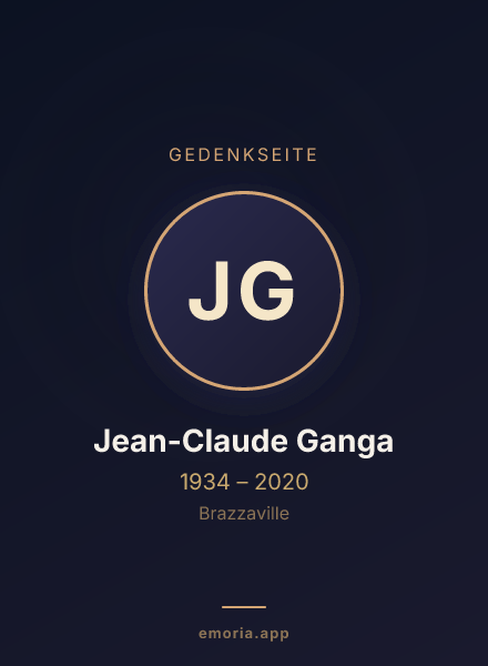 Gedenkportrait von Jean-Claude Ganga