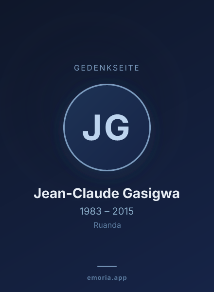 Gedenkportrait von Jean-Claude Gasigwa