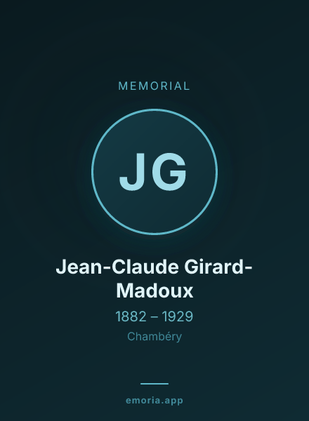 Memorial portrait of Jean-Claude Girard-Madoux