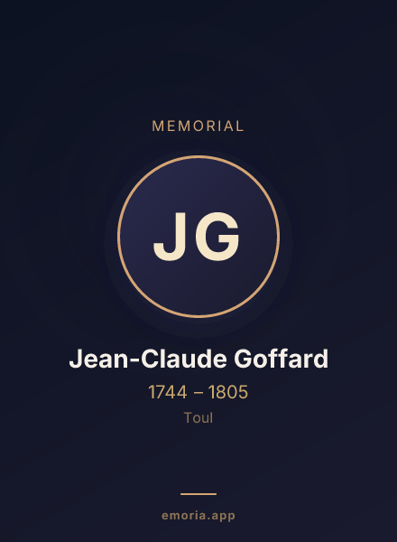 Memorial portrait of Jean-Claude Goffard