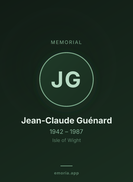 Memorial portrait of Jean-Claude Guénard