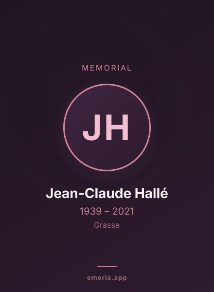 Memorial portrait of Jean-Claude Hallé