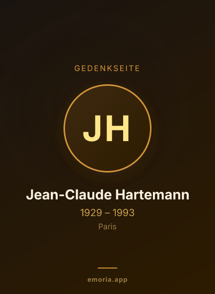 Gedenkportrait von Jean-Claude Hartemann