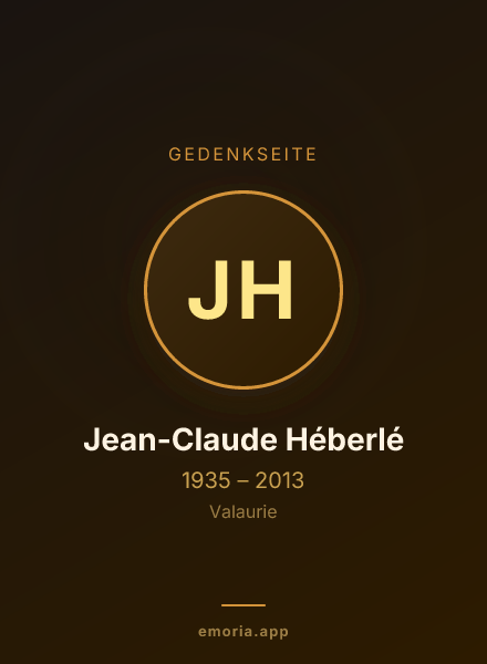 Gedenkportrait von Jean-Claude Héberlé