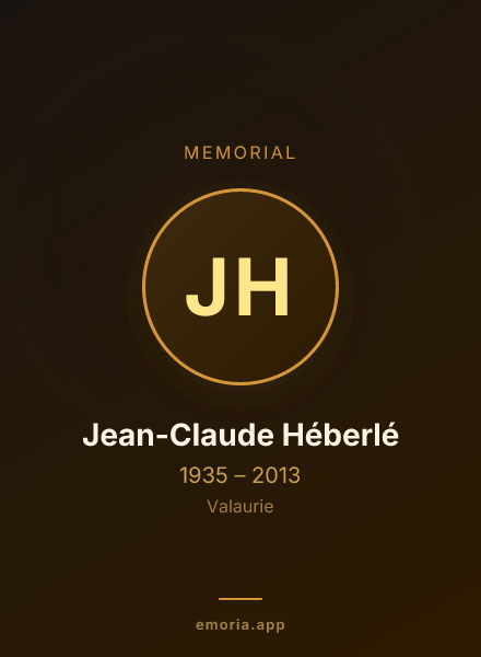 Memorial portrait of Jean-Claude Héberlé