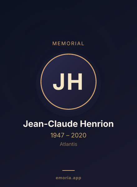 Memorial portrait of Jean-Claude Henrion