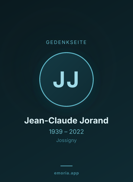 Gedenkportrait von Jean-Claude Jorand