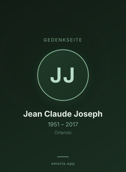 Gedenkportrait von Jean Claude Joseph