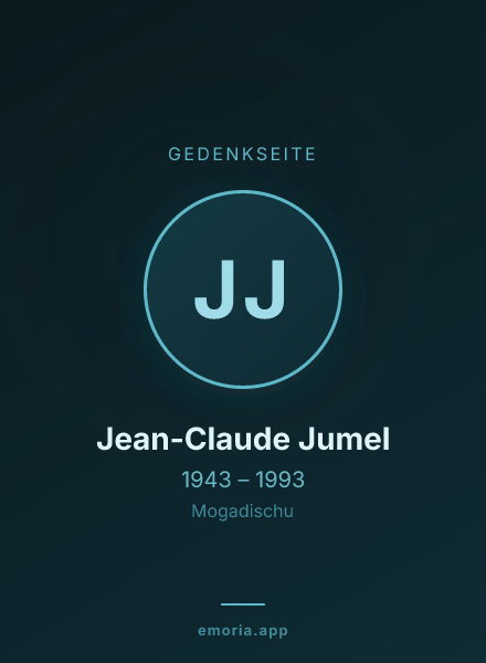 Gedenkportrait von Jean-Claude Jumel