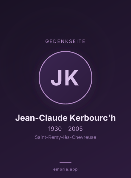 Gedenkportrait von Jean-Claude Kerbourc'h