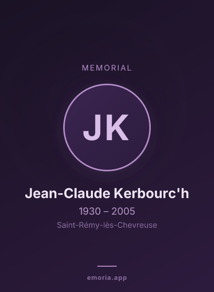 Memorial portrait of Jean-Claude Kerbourc'h